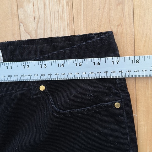 Michael Kors black fine corduroy straight leg jeans in size 10 - Picture 7 of 11